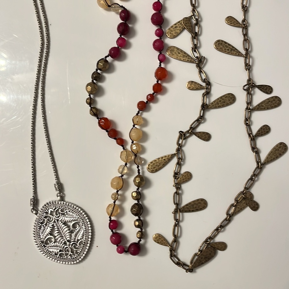Bundle of three of Long Lucky Brand Boho Necklaces